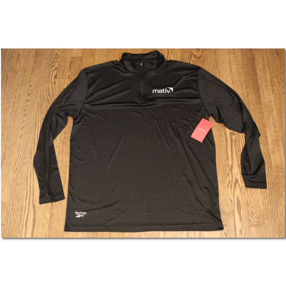 Reebok 100% Polyester embroidered ¼ zip pullover Size XL Brand new with tags - Picture 1 of 5